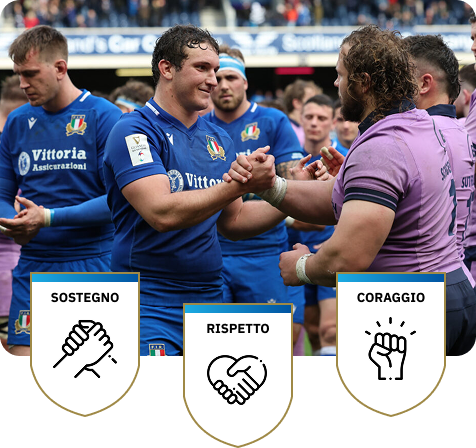 Ragazzi che giocano a rugby su un campo